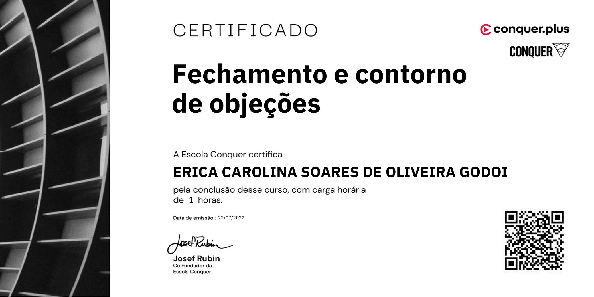 Certificado de Fechamento e contorno de objeções